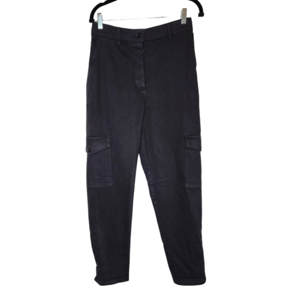 Wilfred Free Modern Cargo Utility Black Pants Size 8